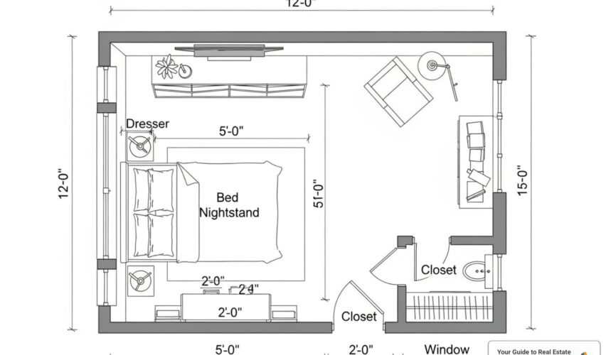 bedroom floor plan