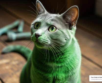 green cat